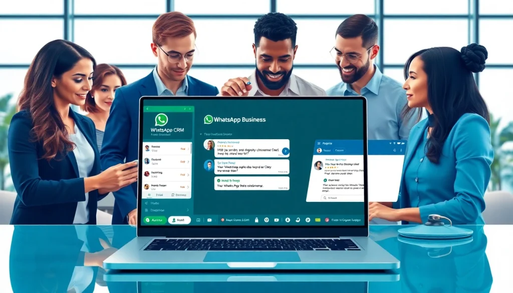 Engage with customers via WhatsApp Business CRM in a professional team setting.