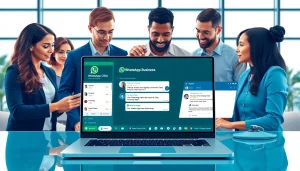 Engage with customers via WhatsApp Business CRM in a professional team setting.