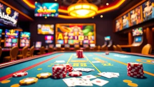 Experience the excitement of online casino Alabama with vibrant gaming tables and lively atmosphere.