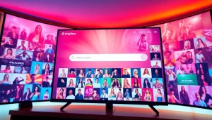 Find OnlyFans creators with an engaging search interface showcasing diverse profiles and vibrant colors.