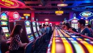 Menangkan hadiah besar dengan slot depo 1000 dalam suasana kasino yang meriah dan warna-warni.