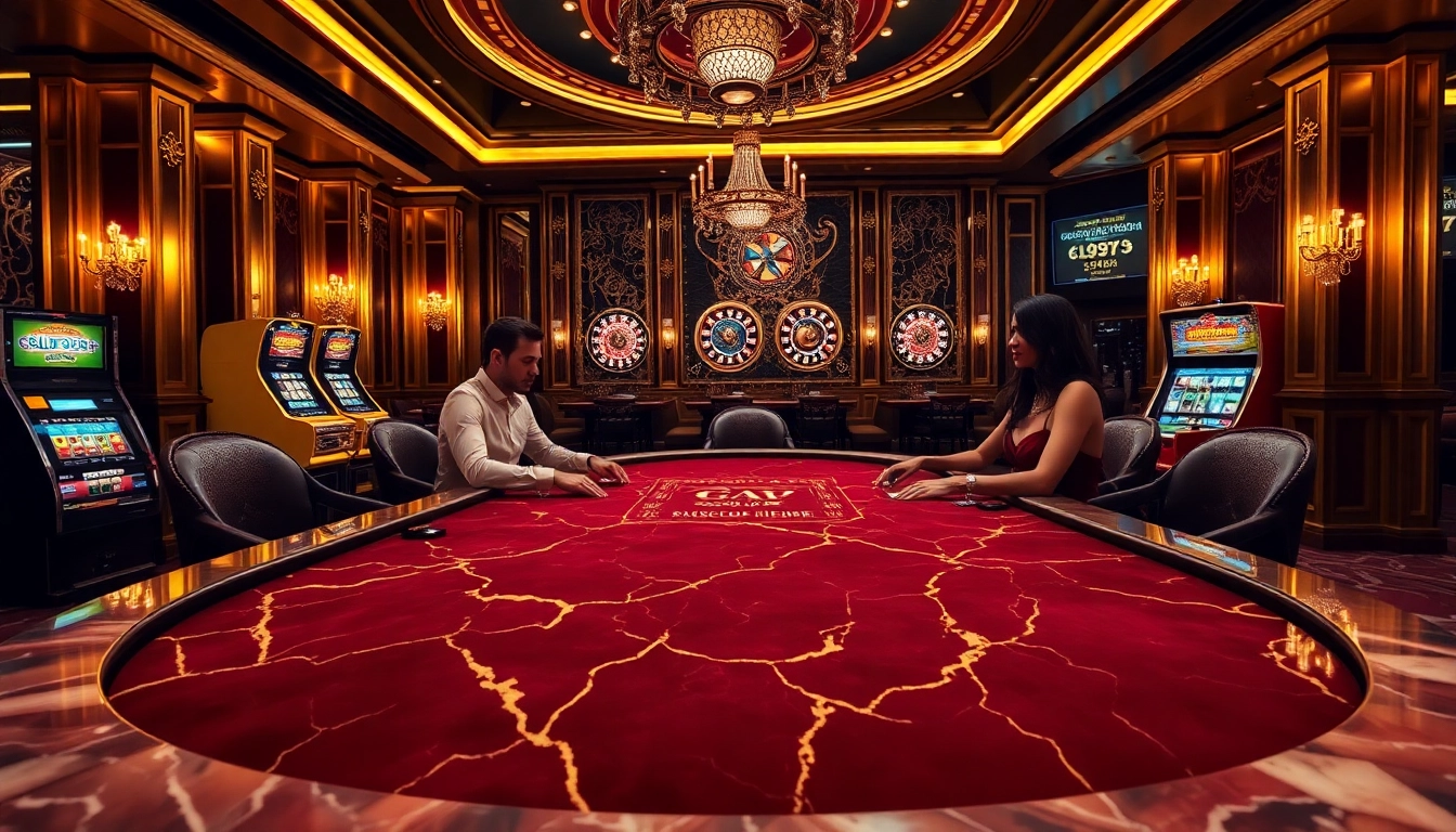Players strategize at a poker table in an opulent casino highlighting hidden wiki onion links for research.