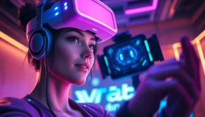 Explore a digital artwork of a female AI character engaging with innovative nsfw generation technology.