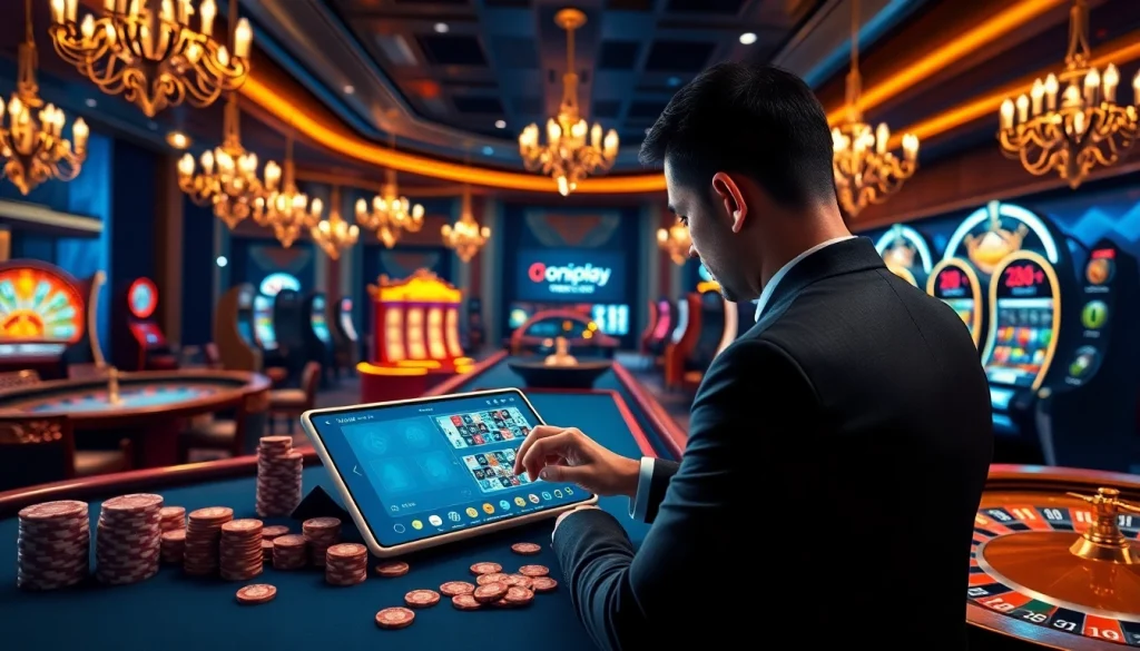 Experience the excitement of onicplay with an elegant virtual casino interface.