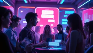 Engaging interaction with free nsfw ai chatbots in a vibrant digital landscape.