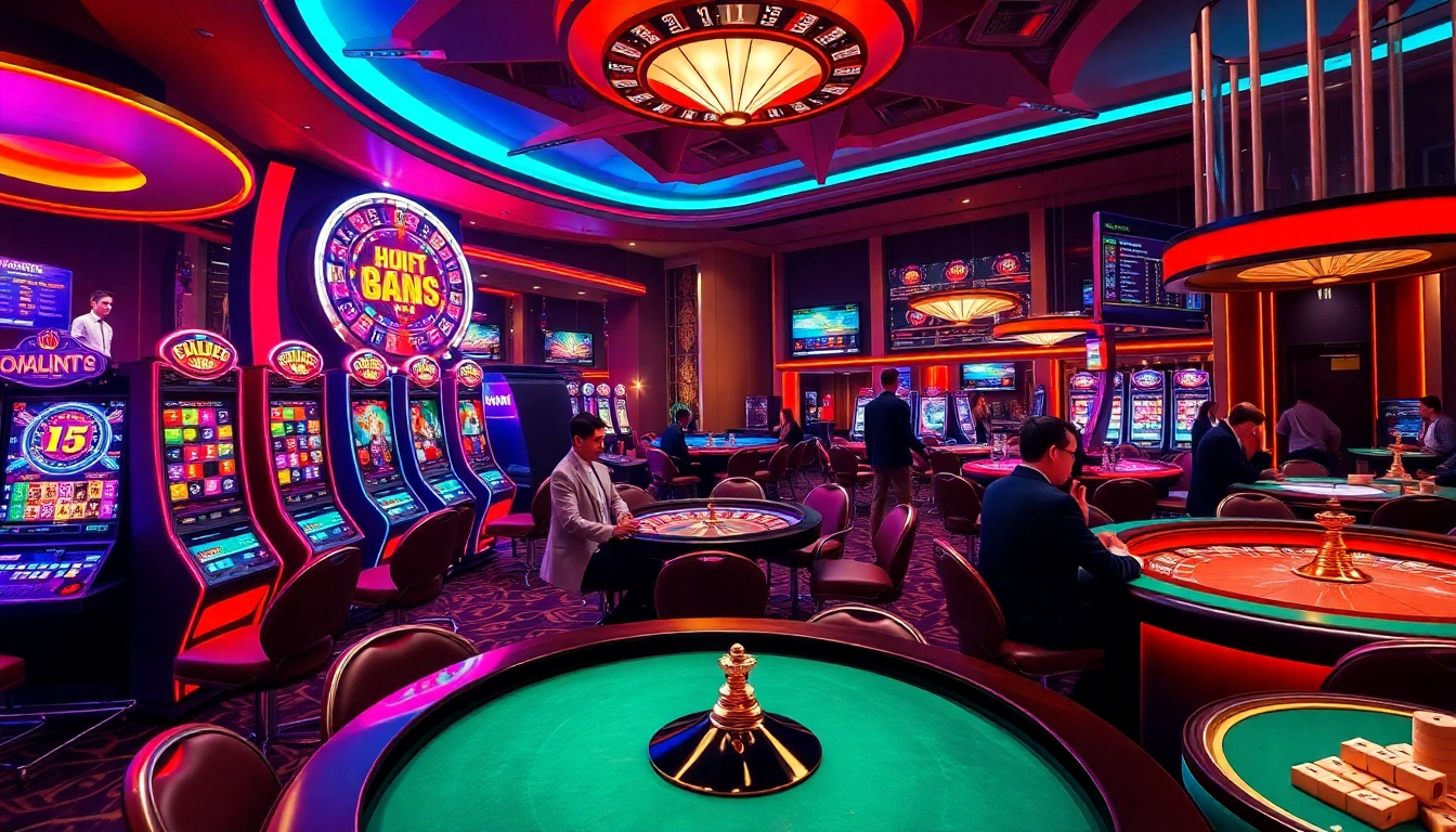 Vivez l'excitation d'un site de casino en ligne avec une action de jeu vibrante et des éléments de casino élégants.