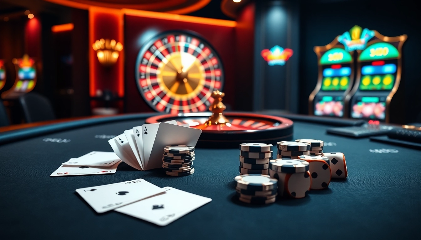 Découvrez le frisson d'un site de casino en ligne avec des scènes élégantes de blackjack et de roulette.