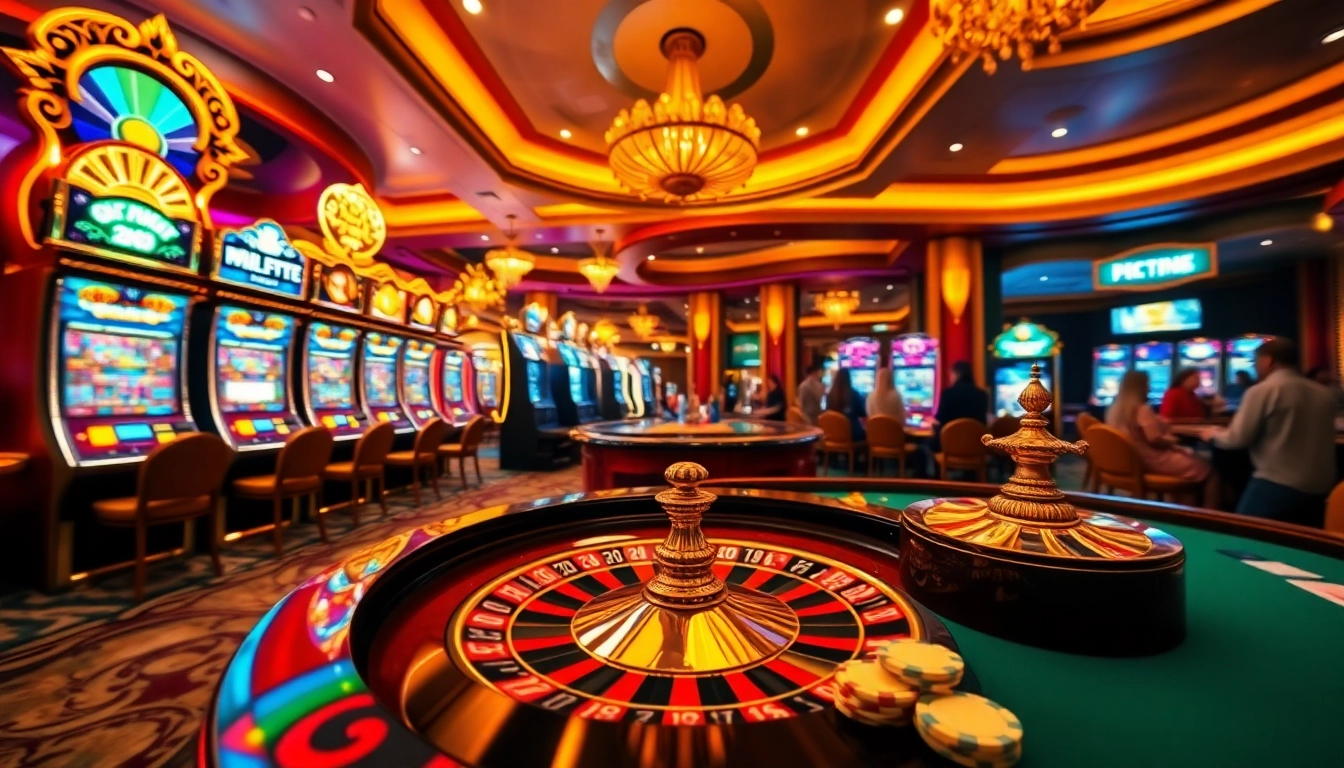 Des joueurs engagés sur un site de casino en ligne avec des machines à sous vibrantes et des jeux passionnants.