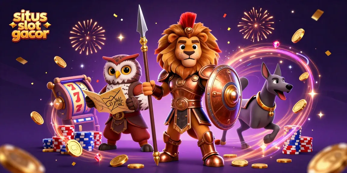 Experience the excitement of situs slot gacor with vibrant 3D characters, casino elements, and dynamic action.