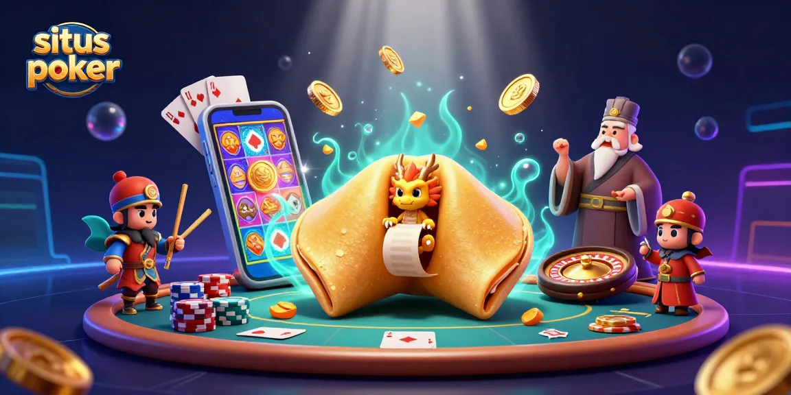 Engaging situs poker scene with dynamic characters, casino elements, and vibrant colors.