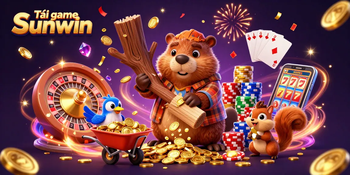 Tải game Sunwin and explore the thrilling treasure of coins and gems in this vibrant casino scene