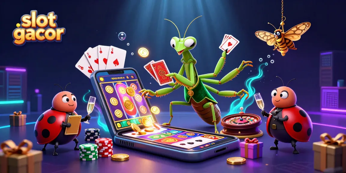 Experience slot gacor excitement with a vibrant scene featuring dynamic 3D cartoon characters in a casino setting.