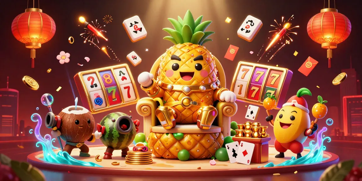Winbox showcases an exciting beach casino scene with vibrant slot reels and characters inviting players.