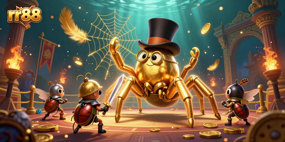 Engage in thrilling action at rr88 with a vibrant 3D illustration showcasing rich casino elements.