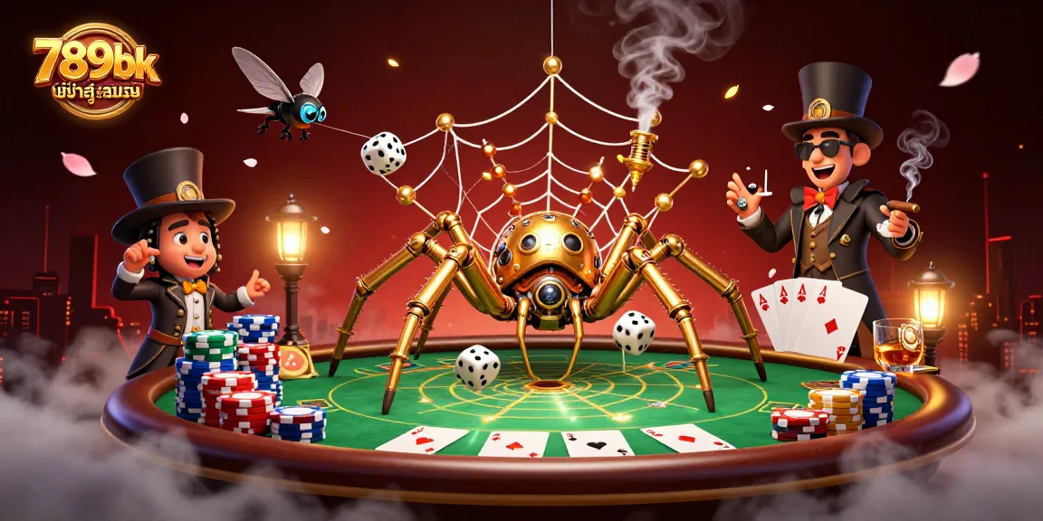 Engage with 789bk com เข้า สู่ ระบบ as the golden spider creates a web of poker excitement.