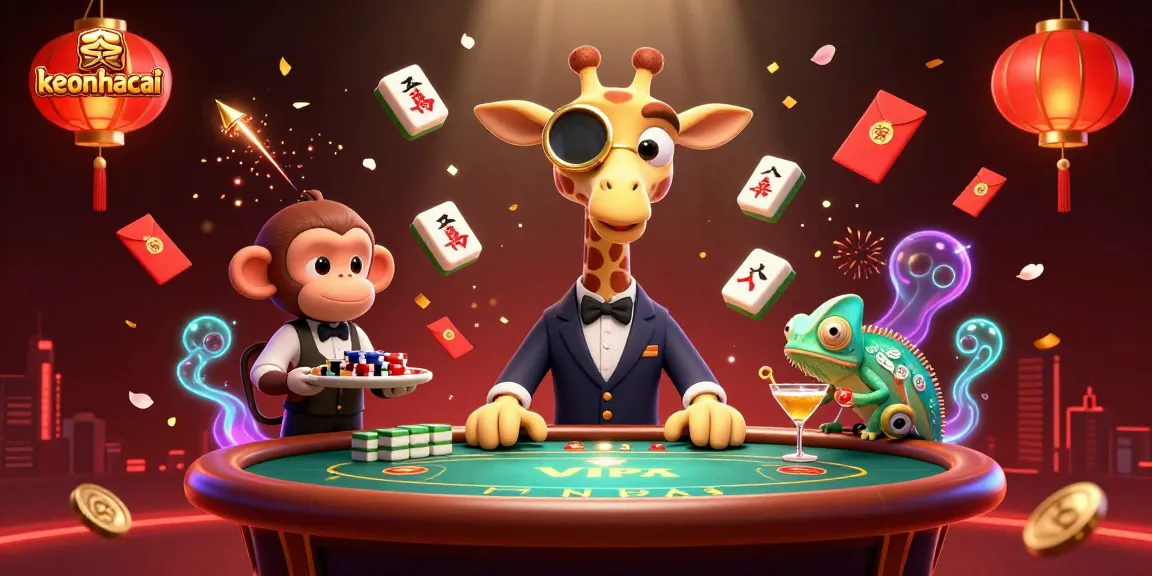 Experience keonhacai in action with vibrant 3D illustration showcasing casino excitement and lively characters.