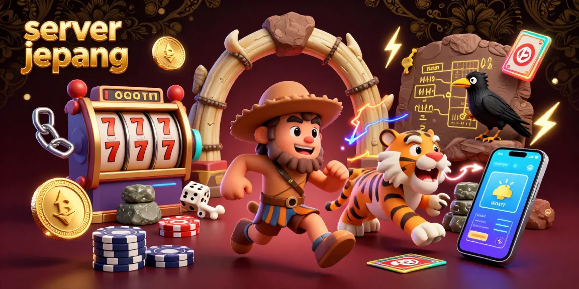 Experience thrilling gameplay at server jepang with vibrant slot reels and dynamic casino elements.